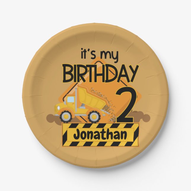 Prato De Papel A minha primeira tábua de Aniversário, 7", com pap (Frente)