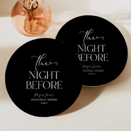 Prato De Papel A noite antes do Janto de ensaio de casamento míni