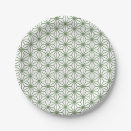 Prato De Papel A seamless pattern of interlocking green geometric