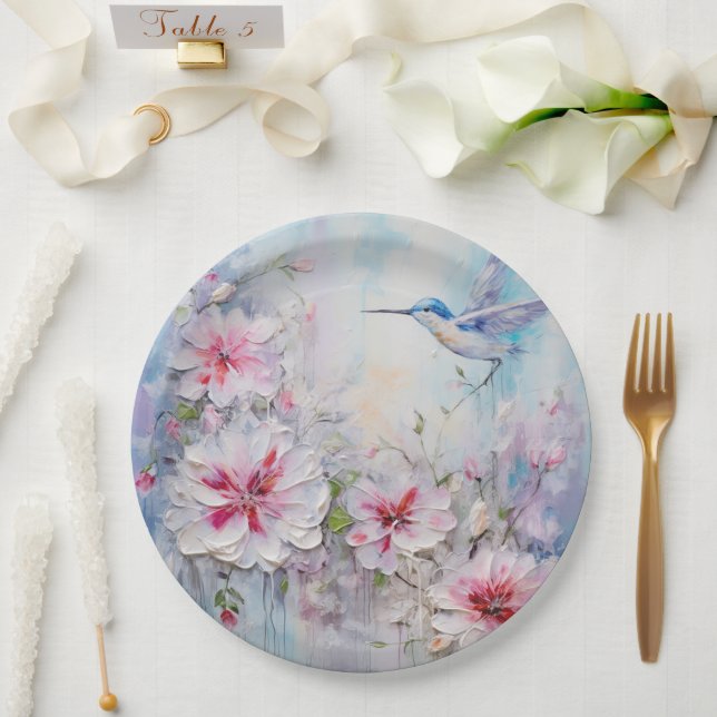 Prato De Papel A Série de Design Beija-Flor 11 (Casamento)