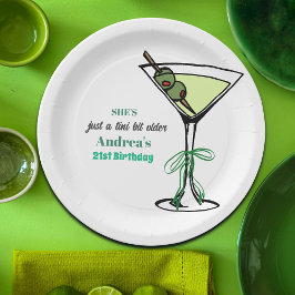 Prato De Papel A Tini Bit Older 21st Birthday Party