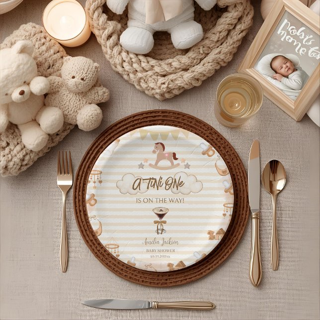 Prato De Papel A Tini One On The Way Espresso Martini Baby Shower (Criador carregado)