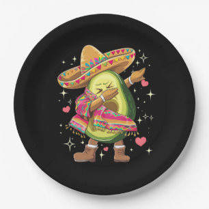 Prato De Papel Abacate de Dabbing Cinco De Maio Camisa Mexicana D