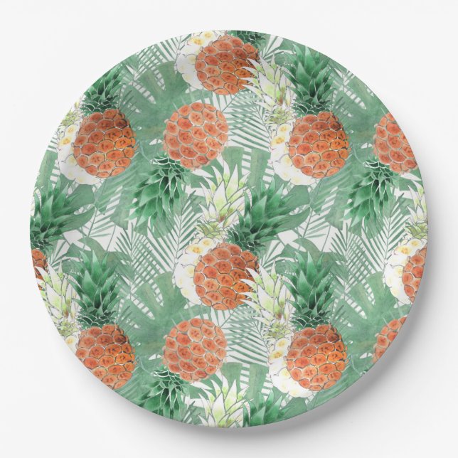 Prato De Papel Abacaxi, casal doce, fruta (Frente)