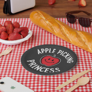 Prato De Papel Abate da Fruta da Apple Picking Princess Apple