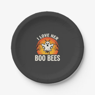 Prato De Papel Abejas de Boo Diseño Divertido de Abeja Fantasma d