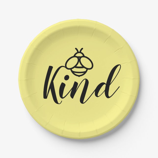 Prato De Papel Abelhas de abelha-de-bumblee design (Frente)