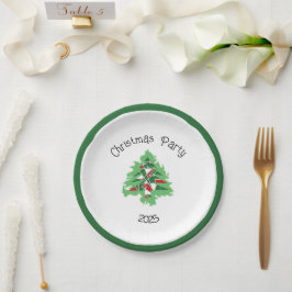 Prato De Papel Abstract Christmas Tree