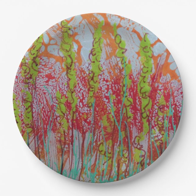 Prato De Papel Abstrato (Frente)