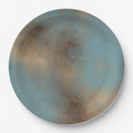 Prato De Papel Abstrato Blues Creams Painted Art