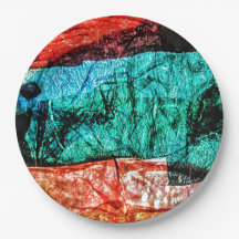 Abstrato de colagem placa de papel reciclado plást