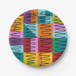 Prato De Papel Abstrato, designs coloridos