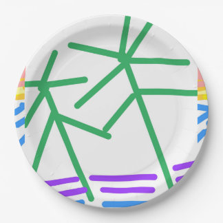 Prato De Papel Abstrato festiva