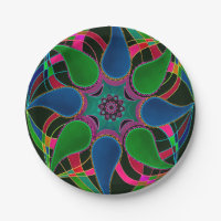 Abstrato mandala leste asiático, rendas redondas o