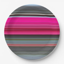 Prato De Papel Abstrato nº 1: Cerise e cinza