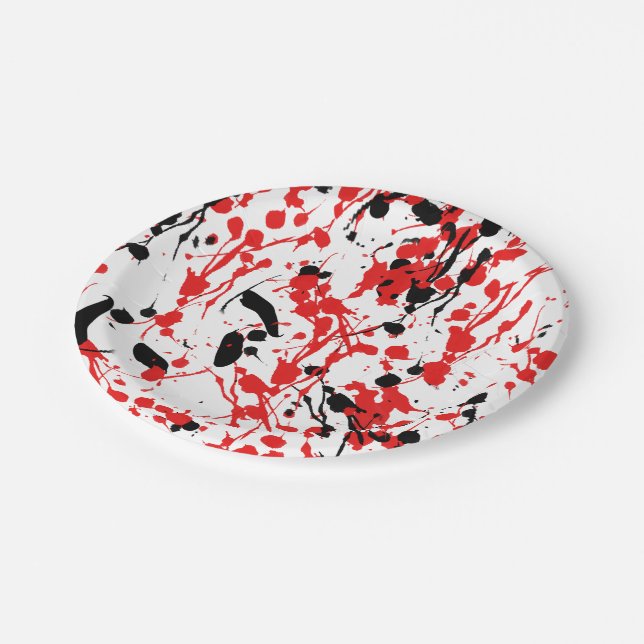 Prato De Papel Abstrato Splash e Drill (Inclinado)