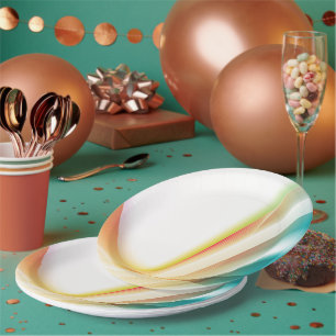 Prato De Papel Abstrato Swirl 2