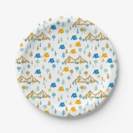 Prato De Papel Acampamento da Floresta de Verão