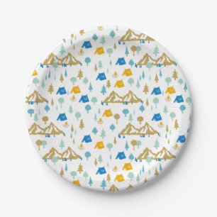 Prato De Papel Acampamento da Floresta de Verão
