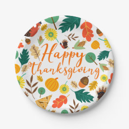 Prato De Papel Ação de Graças