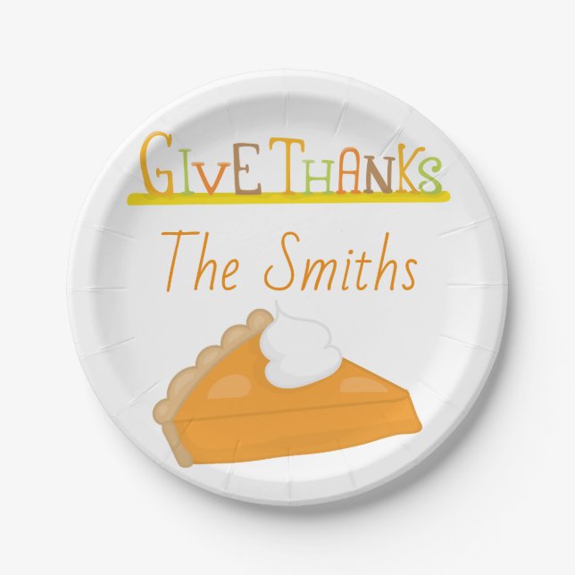 Prato De Papel Ação de Graças de Batata Doce Deliciosa (Frente)