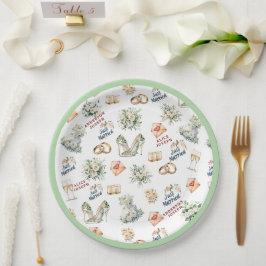 Prato De Papel Acessórios Trenby Bridal Para Casamento