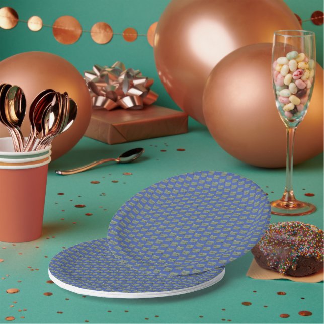 Prato De Papel Aço em Abstrato (Múltiplo)