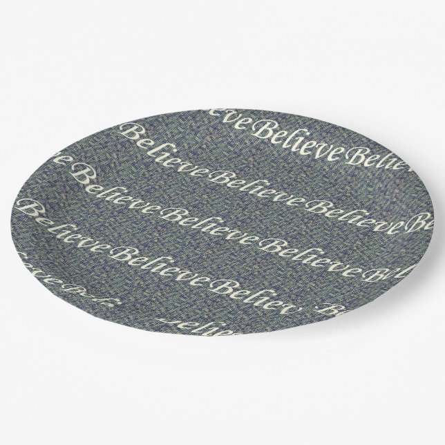 Prato De Papel Acredite em painéis (Inclinado)