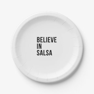 Prato De Papel Acredite em Salsa