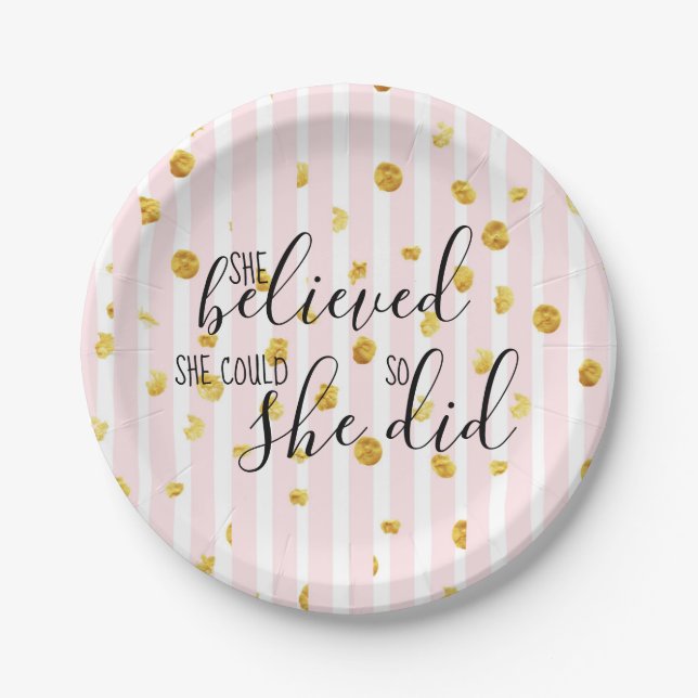 Prato De Papel Acreditou que poderia assim que fez as placas de (Frente)