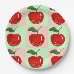 Prato De Papel Adelação de cereja doce