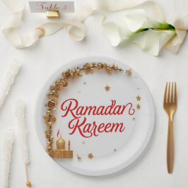 Prato De Papel Adesivo de presente tema Ramadan Kareem para celeb