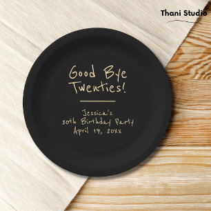 Prato De Papel Adeus, 20s. Tipografia Moderna Minimalista Feminin