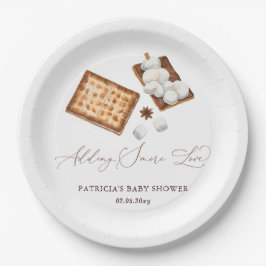 Prato De Papel Adicionando S'more Love Gender Neutral Chá de fral