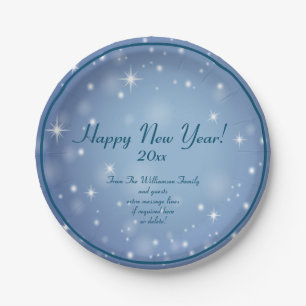 Prato De Papel Adicionar Feliz ano novo 20xx de Nome da Empresa d