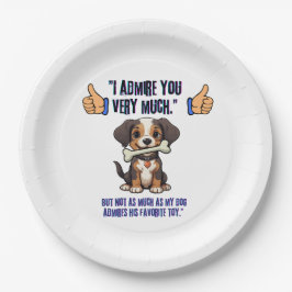 PRATO DE PAPEL ADMIRO-TE MUITO