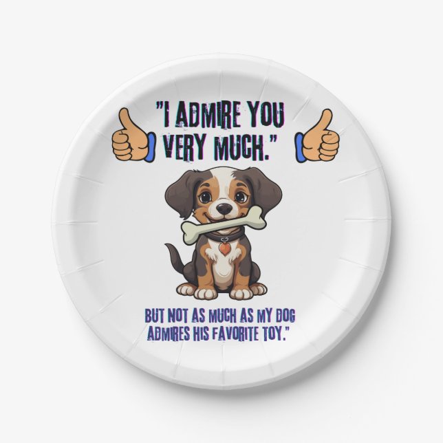 PRATO DE PAPEL ADMIRO-TE MUITO (Frente)