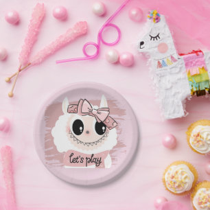 Prato De Papel Adorável - Monstro Whimsical