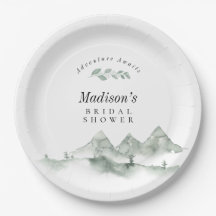 Adventure Aguarda Chá de panela Watercolor Mountai