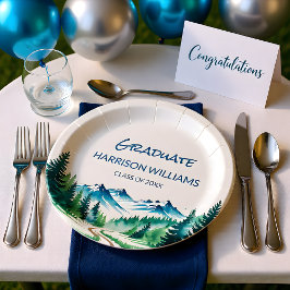 Prato De Papel Adventure Mountain Graduation Party Decor