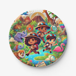 Prato De Papel Adventure Seekers Placa 7"