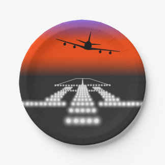 Prato De Papel Aeronave Sunset Airplane - Luzes de pista