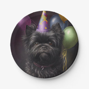 Prato De Papel Affenpinscher Cachorro Balões de Nascimento