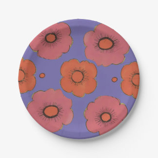 Prato De Papel Afro Poppies