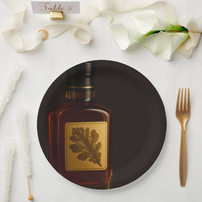 Prato De Papel Aged to Perfection Whisky Birthday Celebration (Casamento)