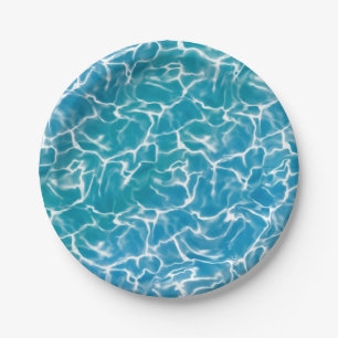 Prato De Papel Água do mar azul*