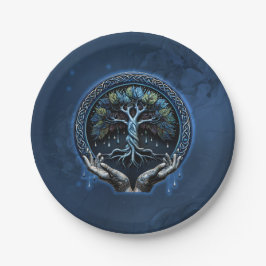 Prato De Papel Água e Sabedoria: A Árvore Celta Mística da Vida