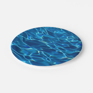 Prato De Papel Água Piscina Azul Escura