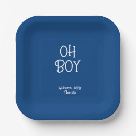 Prato De Papel Ah, garoto! Menino