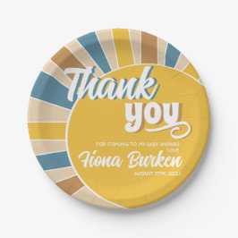 Prato De Papel Aí vem o Chá de fraldas Filho